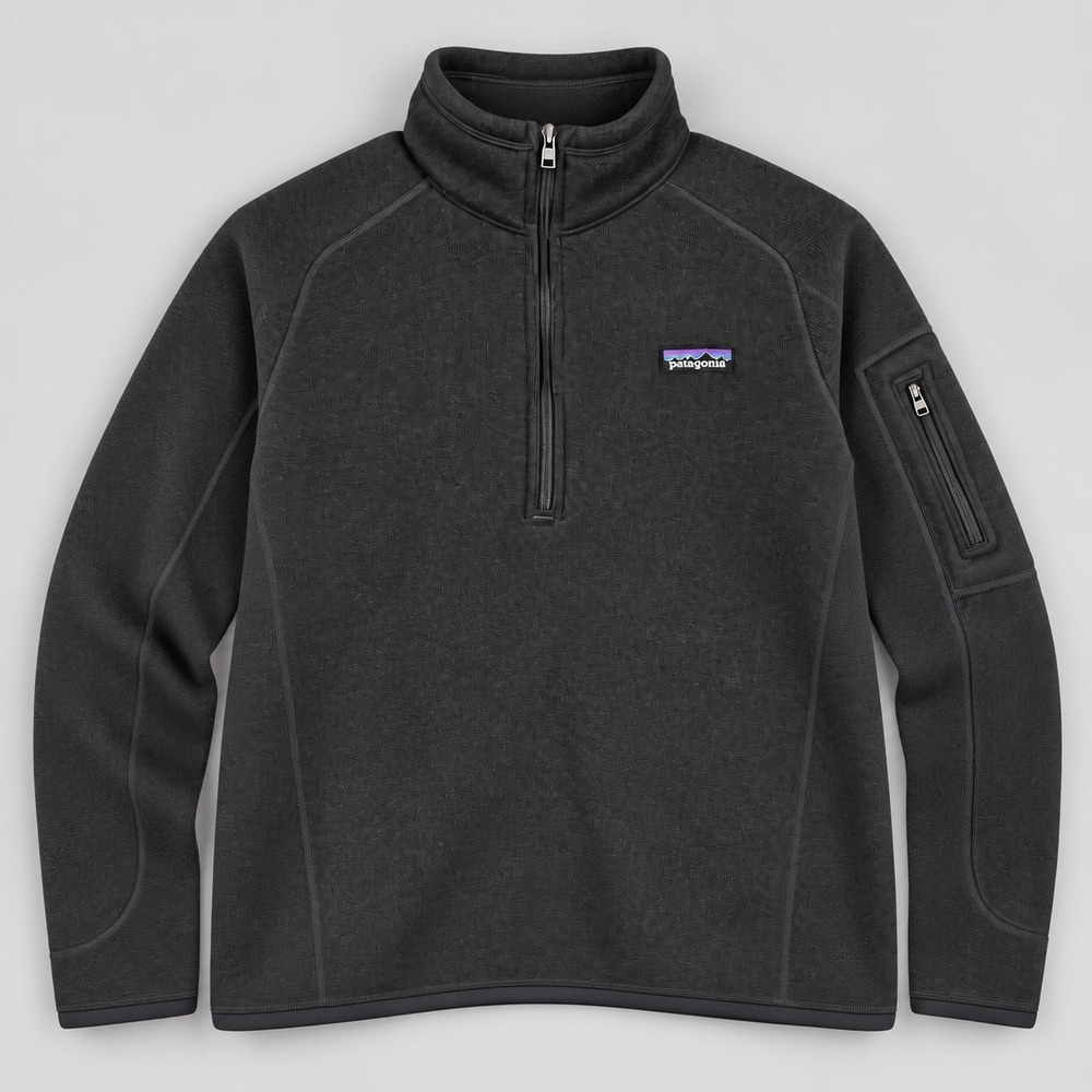 Patagonia Better Sweater Mens Medium Black 1/4 Zip Fleece Pullover 25522